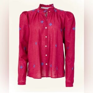 Alice Of Bohemia Poet Plum Wine Blouse Size Medium